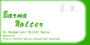 barna molter business card